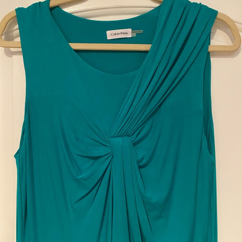 Calvin Klein dress GreenMidi Rayon New Size 14
